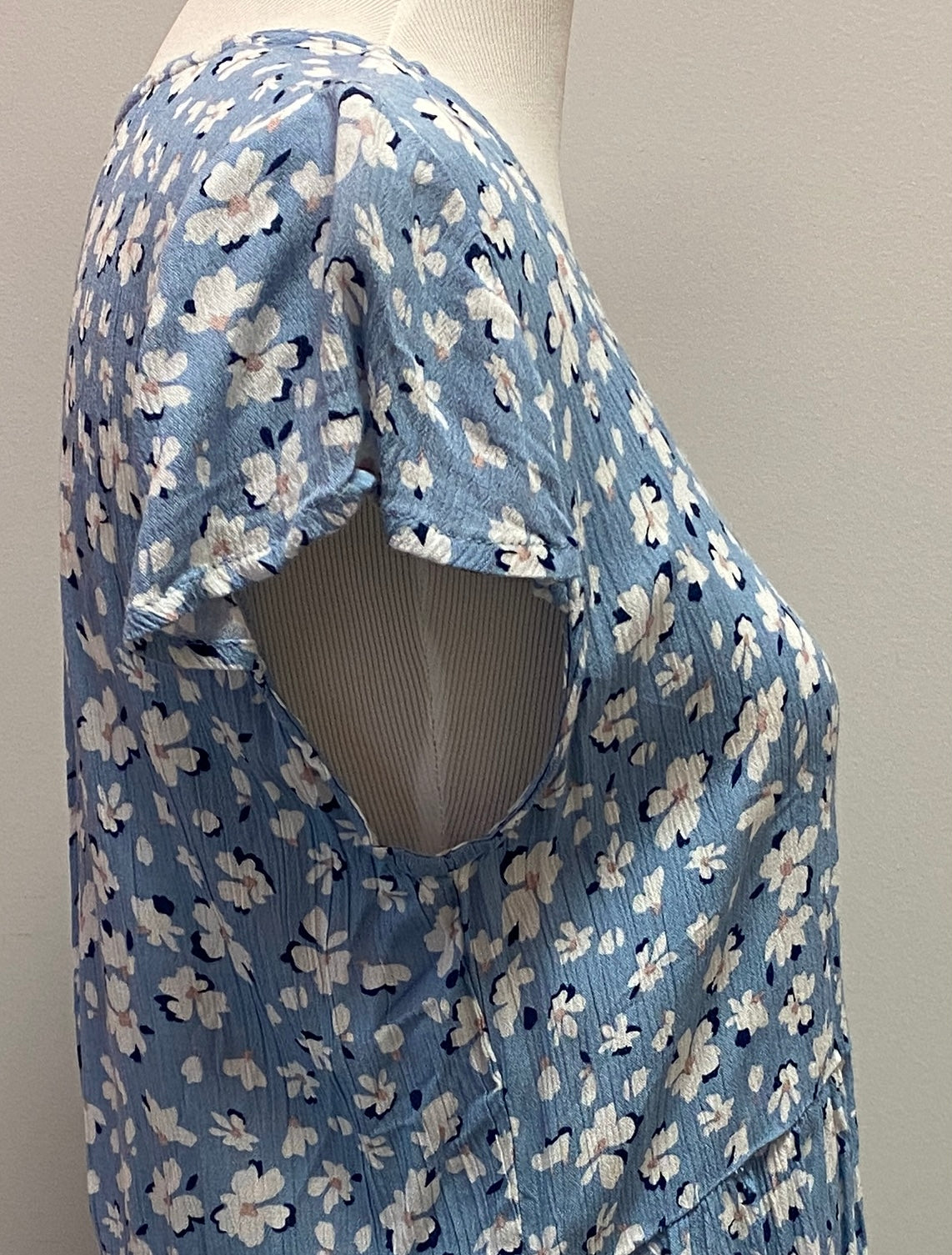 Sim & Sam Blue Floral Print Blouse (L) image 4