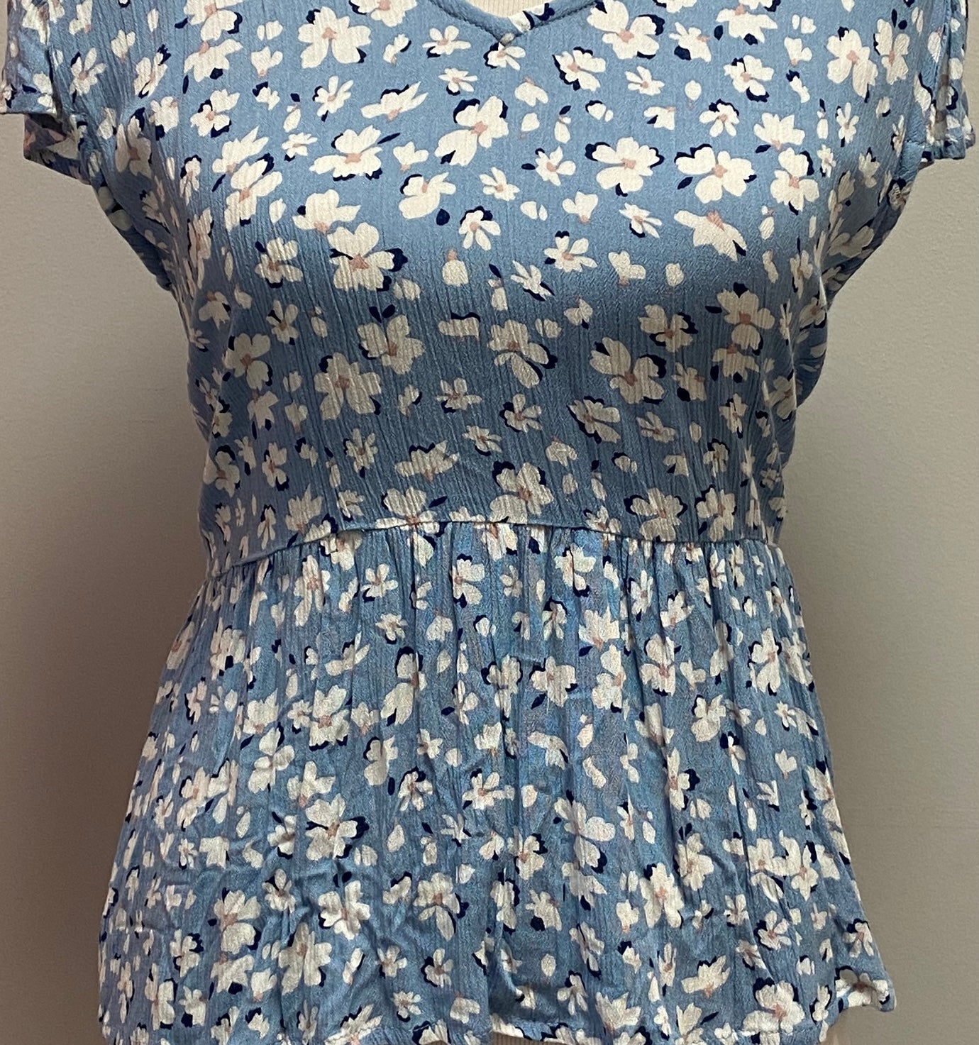 Sim & Sam Blue Floral Print Blouse (L) image 2