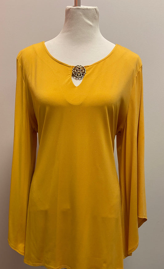 Sunny Leigh Yellow Long-Sleeve Top (XL) image 0