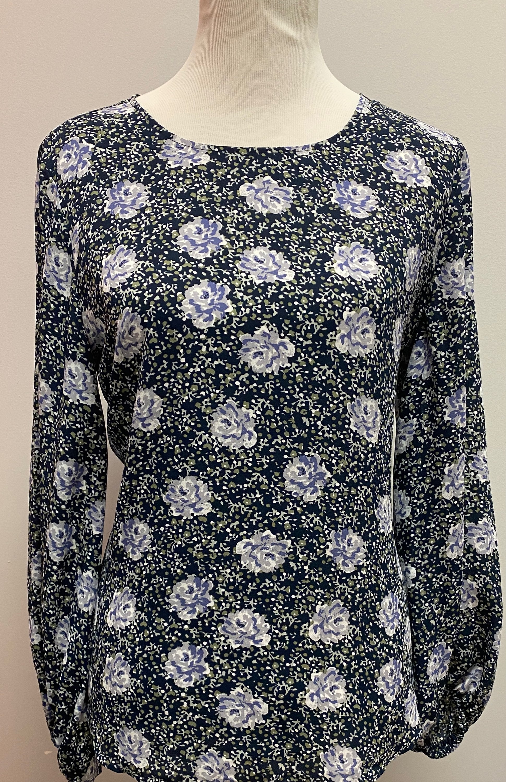Loft Floral Print Blouse (M) image 1
