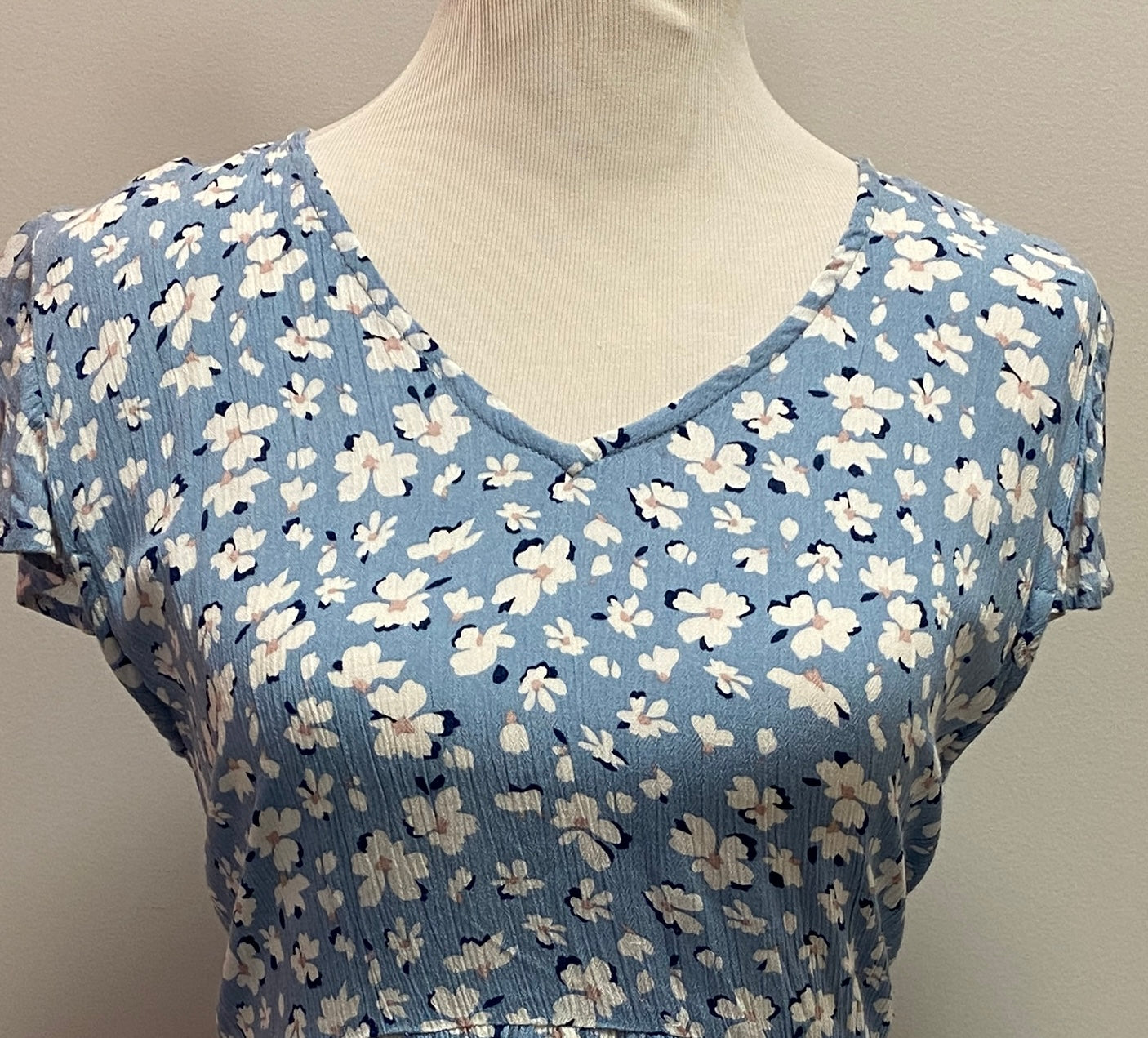 Sim & Sam Blue Floral Print Blouse (L) image 1