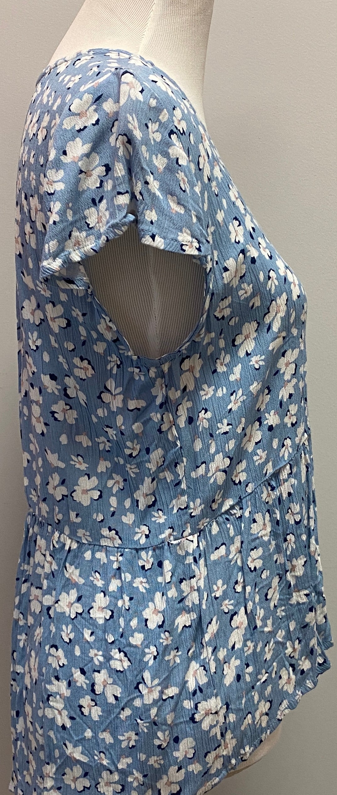 Sim & Sam Blue Floral Print Blouse (L) image 3