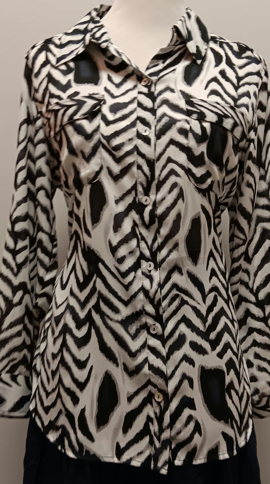 Zebra stripes dress barn blouse new with tag size 1X image 0